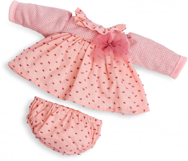 poppenjurkje Laura 38 cm textiel zachtroze 2-delig