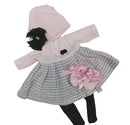 poppenjurkje Newborn meisjes 45 cm wol roze/grijs