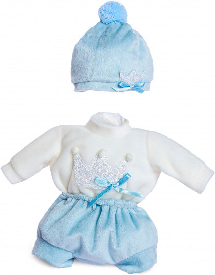 poppenkleding Baby Shoes 28 cm lichtblauw/wit 3-delig