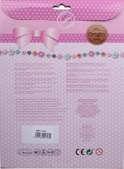 poppenkleding meisjes textiel lichtroze/wit 2-delig