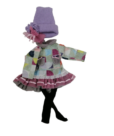 poppenkleding My Girl meisjes 35 cm textiel paars