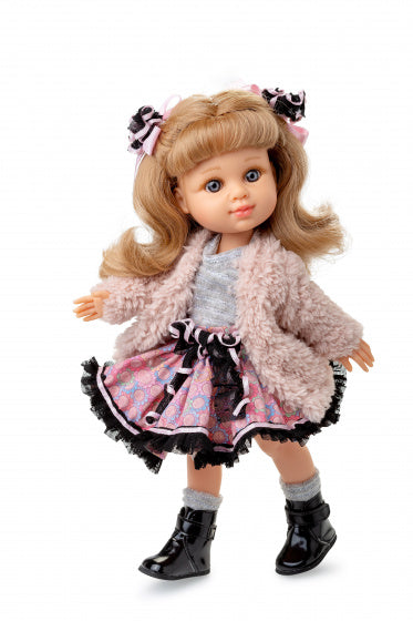 poppenkleding My Girl meisjes 35 cm textiel roze/grijs