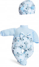poppenboxpakje Baby Smile 28 cm lichtblauw 2-delig