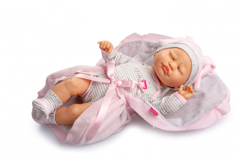 poppenpyjama Sleepy meisjes 35 cm textiel roze