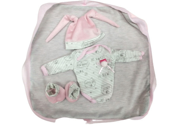 poppenpyjama Sleepy meisjes 35 cm textiel roze