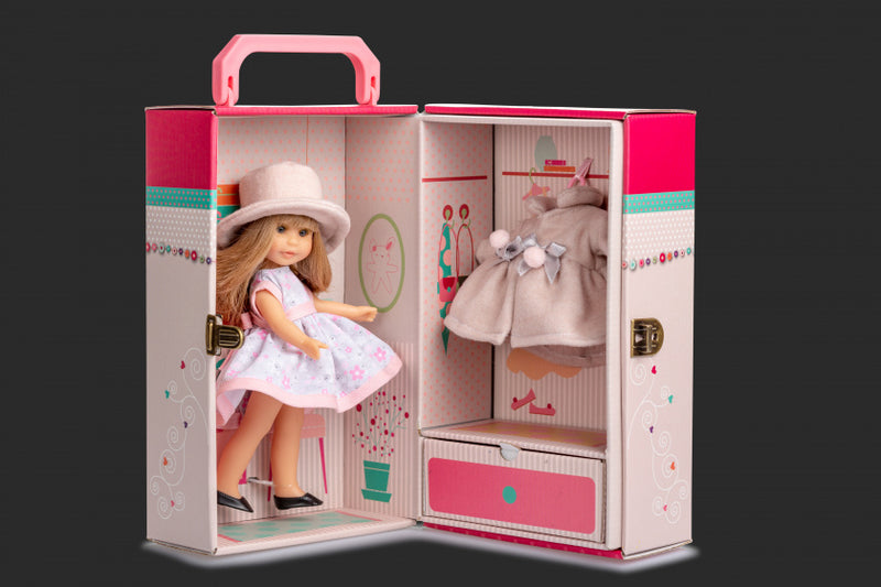 kleertjes tienerpop Irene junior wol roze/beige