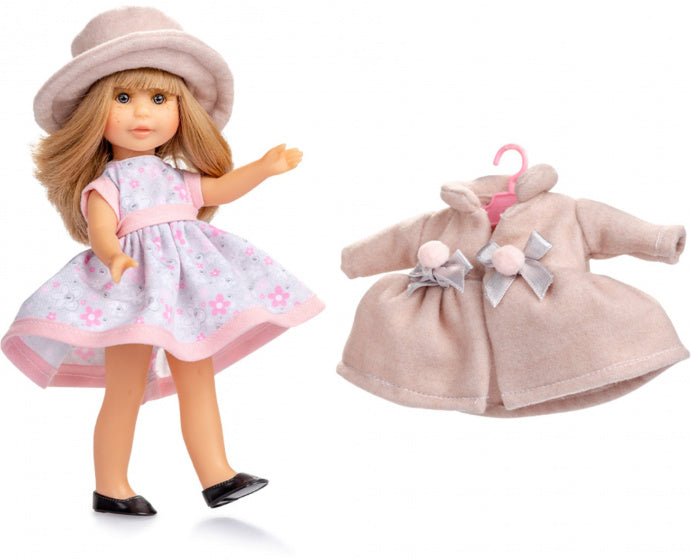 tienerpop Irene meisjes 22 cm roze/beige