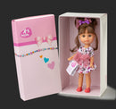 tienerpop kleertjes Luci junior vinyl wit/roze