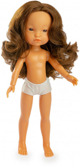 tienerpop Fashion golvend meisjes 35 cm naturel/bruin