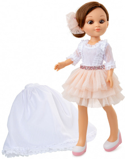 tienerpop Sofy communie meisjes 43 cm vinyl/textiel wit