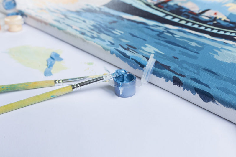 schilderen op nummer DIY Hert 50 cm canvas/acryl