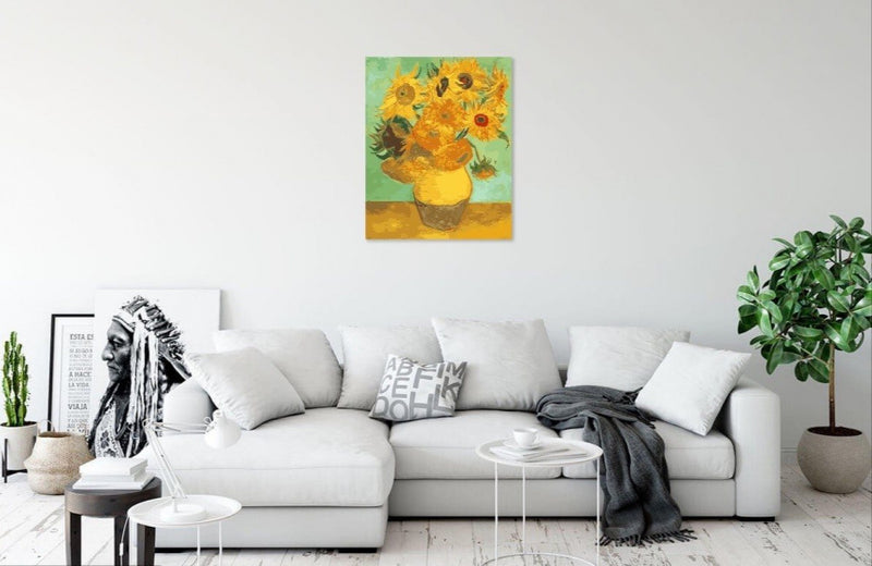 schilderen op nummer DIY Zonnenbloemen
