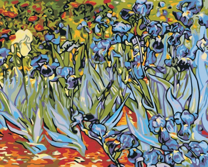 hobbypakket Irissen 40 x 50 cm canvas 10-delig