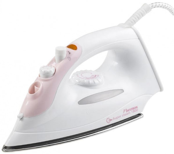 Bestron AEA6088P Super Steam Stoomstrijkijzer Roze/Wit