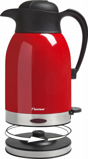 Bestron ATW1600 Snoerloze Waterkoker 1.5L 1600W Rood/RVS