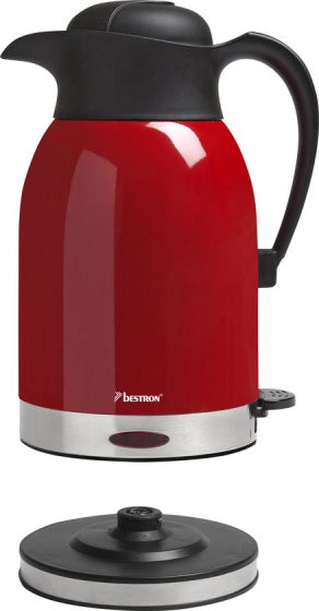 Bestron ATW1600 Snoerloze Waterkoker 1.5L 1600W Rood/RVS