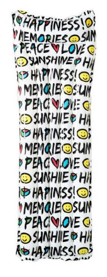 luchtbed Summer Quotes 183 x 69 cm PVC wit