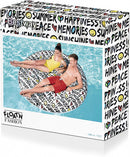 luchtbed Summer Quotes 188 cm PVC wit/zwart