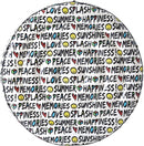 luchtbed Summer Quotes 188 cm PVC wit/zwart