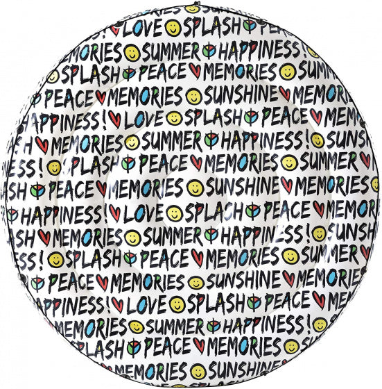 luchtbed Summer Quotes 188 cm PVC wit/zwart