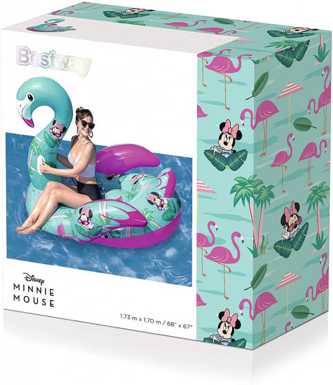 opblaasdier flamingo junior 173 x 170 cm PVC blauw/paars