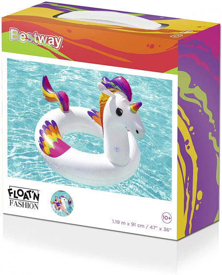 zwemband Fantasy Unicorn Rider 119 x 91 cm vinyl wit