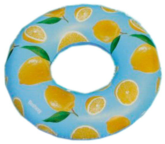 zwemband Lemon junior 106 x 27 cm vinyl blauw/geel