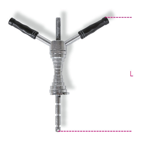 lagerpers 3975 balhoofd/trapas staal 360 mm zilver