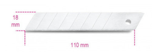 afbreekmessen 18 x 110 mm staal zilver 10 stuks