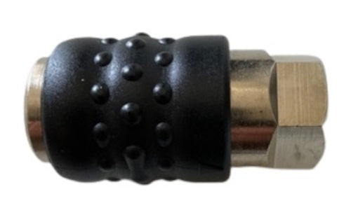 snelkoppeling 1917F staal/rubber 1/4 inch zilver/zwart