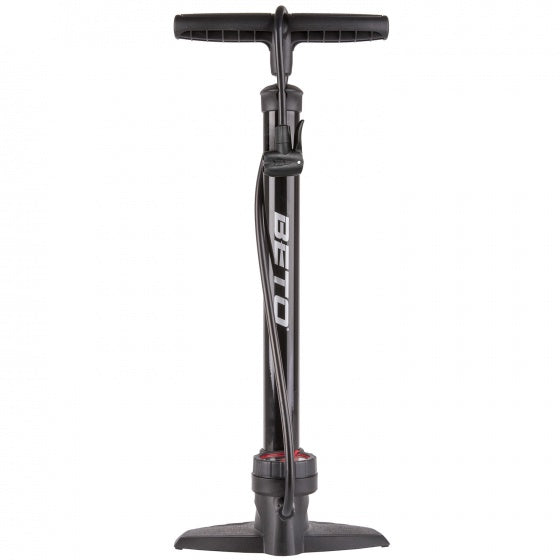 fietspomp met manometer staal 11 bar zwart