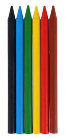 waskrijt Plastidecor gekleurd junior 6 stuks