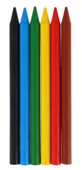 waskrijt Plastidecor gekleurd junior 6 stuks