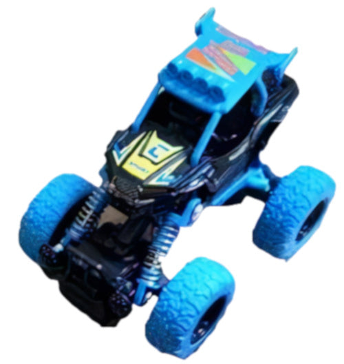 crossauto jongens 11,5 cm staal blauw