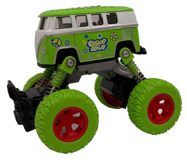 monstertruck pull-back 11,5 cm staal groen