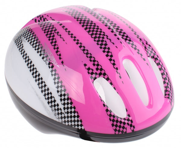 kinderhelm meisjes roze/wit maat 50/54 cm