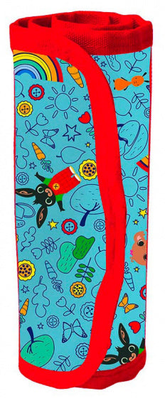 etui 32 x 19,5 cm polyester lichtblauw/rood 25-delig