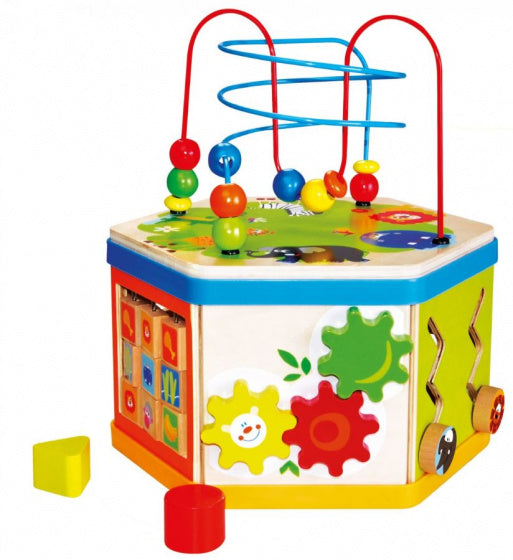 activiteitenkubus 7-in-1 junior 29 x 26 x 32 cm hout