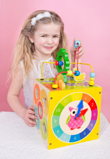 activiteitenvierkant 5-in-1 junior 34 x 22 x 23 cm hout