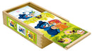 blokkenpuzzel Baribal junior 20 x 13 x 5 cm hout 16-delig