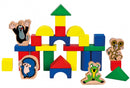 blokkenset Little Mole 18 x 14 cm junior hout 30-delig