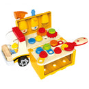 bouwvoertuig Multifunctioneel junior 25 cm hout geel 3-delig