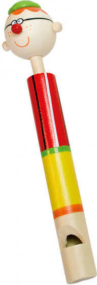 fluit junior 12,5 x 2,5 cm hout geel/groen/rood