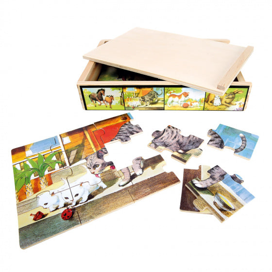 leerpuzzel Animals junior 30 x 10 cm hout 48-delig