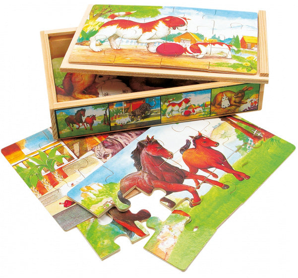 leerpuzzel Animals junior 30 x 10 cm hout 48-delig