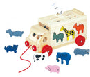 trekfiguur Animal junior 29,5 cm hout naturel 11-delig