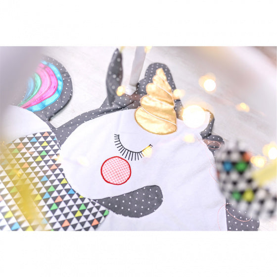 babygym De Unicorn 88 x 84 cm katoen wit