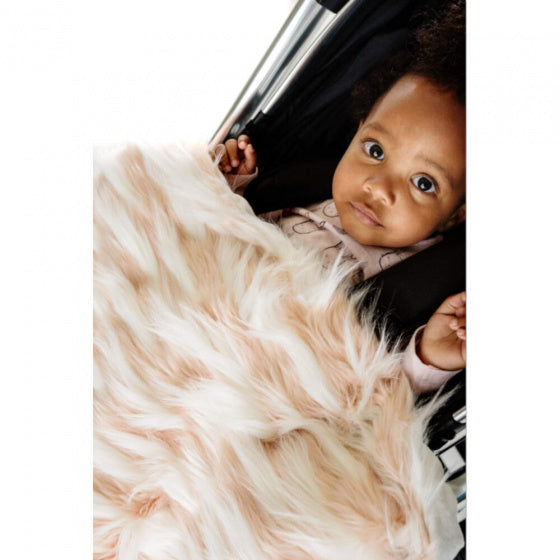 deken junior 100 x 80 cm nepbont roze