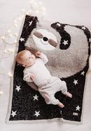 deken fluffy junior 140 cm katoen zwart/grijs