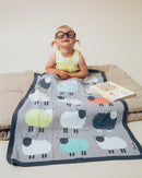 deken schaap junior 140 cm katoen grijs